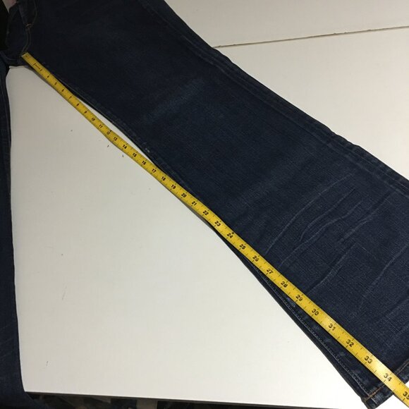 Lucky Brand Sweet N Low Womens Jeans Size 12/31 Dark Wash Distressed - Picture 10 of 13